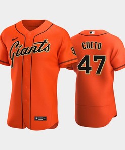 San Francisco Giants 47 Johnny Cueto Alternate Jersey Orange Jersey - Robokeg