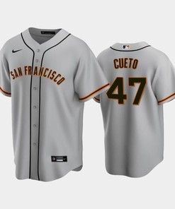 San Francisco Giants 47 Johnny Cueto Gray Road Jersey - Robokeg