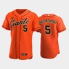 San Francisco Giants 5 Mike Yastrzemski Alternate Jersey Orange Jersey - Robokeg