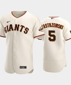 San Francisco Giants 5 Mike Yastrzemski Cream Home Jersey - Robokeg