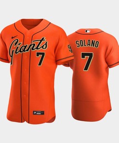San Francisco Giants 7 Donovan Solano Alternate Jersey Orange Jersey - Robokeg