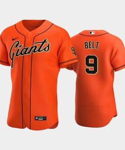 San Francisco Giants 9 Brandon Belt Alternate Jersey Orange Jersey - Robokeg
