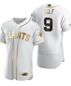 San Francisco Giants #9 On Belt Mlb Golden Brandedition White Jersey Gift For Giants Fans - Robokeg