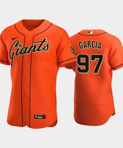 San Francisco Giants 97 Jarlin Garcia Alternate Jersey Orange Jersey - Robokeg
