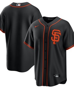 San Francisco Giants Alternate Replica Team Jersey Black Mlb - Robokeg