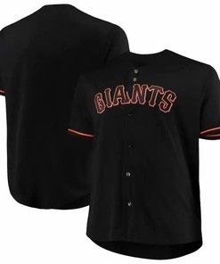 San Francisco Giants Big And Tall Pop Fashion Jersey - Black - Robokeg