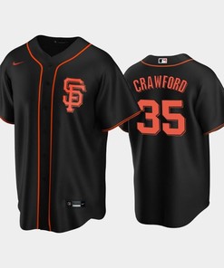 San Francisco Giants Black Alternate 35 Brandon Crawford Jersey - Robokeg