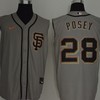 San Francisco Giants Buster Posey 28 2020 Mlb Grey Jersey - Robokeg