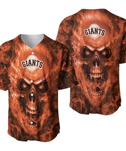 San Francisco Giants Mlb Fan Skull Baseball Jersey - Robokeg