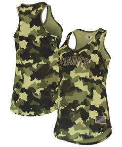 San Francisco Giants New Era Womens 2022 Mlb Armed Forces Day Camo Racerback Tank Top - Green - Robokeg