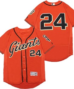 San Francisco Giants Willie Mays #24 Mlb 2020 Orange Jersey - Robokeg