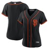 San Francisco Giants Womens Alternate Replica Team Jersey - Black Mlb - Robokeg