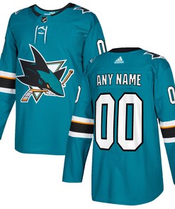 San Jose Sharks Adidas Authentic Custom Jersey Teal Custom Jerseys Nhl - Robokeg