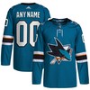 San Jose Sharks Adidas Home Primegreen Authentic Pro Custom Jersey Teal Custom Jerseys Nhl - Robokeg