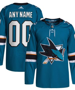 San Jose Sharks Adidas Home Primegreen Authentic Pro Custom Jersey Teal Custom Jerseys Nhl - Robokeg