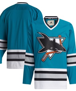 San Jose Sharks Adidas Team Classics Authentic Blank Jersey - Teal Nhl - Robokeg