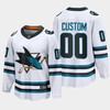 San Jose Sharks Custom 00 2022-23 Away White Jersey The Evolve - Robokeg