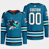 San Jose Sharks Custom 00 Teal Primegreen 2022-23 Home Jersey - Robokeg