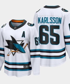 San Jose Sharks Erik Karlsson 65 2022-23 Away White Jersey The Evolve - Robokeg