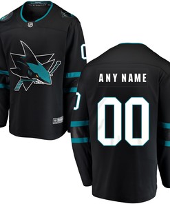 San Jose Sharks Fanatics Branded Alternate Breakaway Custom Jersey - Black Custom Jerseys Nhl - Robokeg