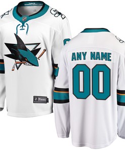 San Jose Sharks Fanatics Branded Away Breakaway Custom Jersey White Custom Jerseys Nhl - Robokeg