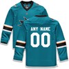 San Jose Sharks Fanatics Branded Home Replica Custom Jersey - Teal Custom Jerseys Nhl - Robokeg