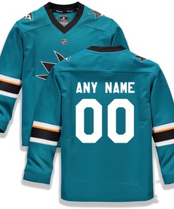 San Jose Sharks Fanatics Branded Home Replica Custom Jersey - Teal Custom Jerseys Nhl - Robokeg