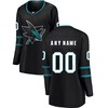 San Jose Sharks Fanatics Branded Womens Alternate Breakaway Custom Jersey - Black Custom Jerseys Nhl - Robokeg