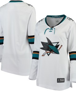 San Jose Sharks Fanatics Branded Womens Away Breakaway Jersey - White Nhl - Robokeg