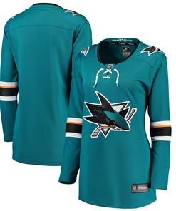 San Jose Sharks Fanatics Branded Womens Breakaway Home Jersey Teal Nhl - Robokeg