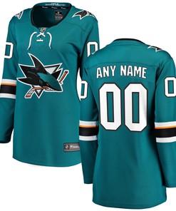 San Jose Sharks Fanatics Branded Womens Home Breakaway Custom Jersey - Teal Custom Jerseys Nhl - Robokeg