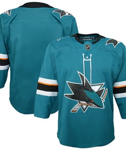 San Jose Sharks Home Premier Blank Jersey - Teal Nhl - Robokeg
