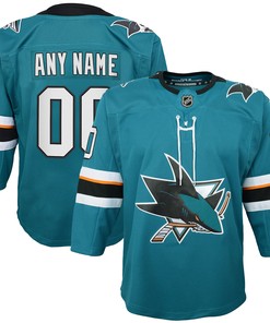 San Jose Sharks Home Premier Custom Jersey - Teal Custom Jerseys Nhl - Robokeg