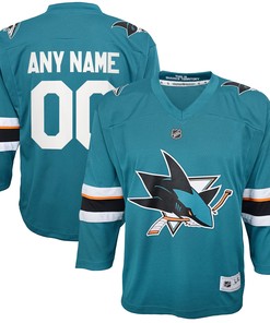 San Jose Sharks Home Replica Custom Jersey - Teal Custom Jerseys Nhl - Robokeg