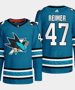 San Jose Sharks James Reimer 47 Teal Primegreen 2022-23 Home Jersey - Robokeg