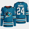 San Jose Sharks Jaycob Megna 24 Teal Primegreen 2022-23 Home Jersey - Robokeg