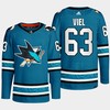 San Jose Sharks Jeffrey Viel 63 Teal Primegreen 2022-23 Home Jersey - Robokeg