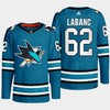 San Jose Sharks Kevin Labanc 62 Teal Primegreen 2022-23 Home Jersey - Robokeg