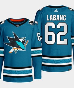 San Jose Sharks Kevin Labanc 62 Teal Primegreen 2022-23 Home Jersey - Robokeg