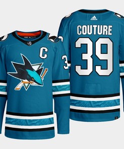 San Jose Sharks Logan Couture 39 Teal Primegreen 2022-23 Home Jersey - Robokeg