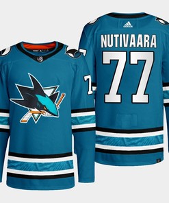 San Jose Sharks Markus Nutivaara 77 Teal Primegreen 2022-23 Home Jersey - Robokeg