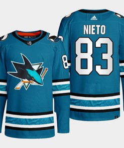 San Jose Sharks Matt Nieto 83 Teal Primegreen 2022-23 Home Jersey - Robokeg