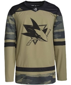 San Jose Sharks Military Appreciation Team Custom Practice Jersey - Camo - Robokeg