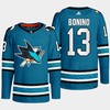 San Jose Sharks Nick Bonino 13 Teal Primegreen 2022-23 Home Jersey - Robokeg