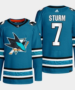 San Jose Sharks Nico Sturm 7 Teal Primegreen 2022-23 Home Jersey - Robokeg
