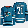 San Jose Sharks Nikolai Knyzhov 71 Teal Primegreen 2022-23 Home Jersey - Robokeg