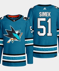 San Jose Sharks Radim Simek 51 Teal Primegreen 2022-23 Home Jersey - Robokeg