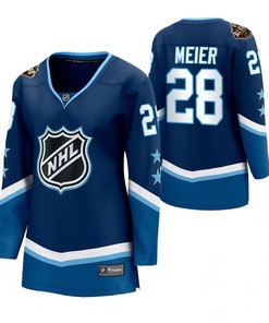 San Jose Sharks Timo Meier 28 2022 All-Star Women Blue Western Jersey - Robokeg