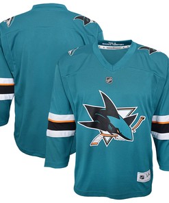 San Jose Sharks Toddler Home Replica Jersey - Teal Nhl - Robokeg