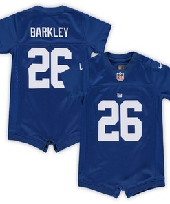 Saquon Barkley New York Giants Nike Infant Romper Jersey - Royal - Robokeg